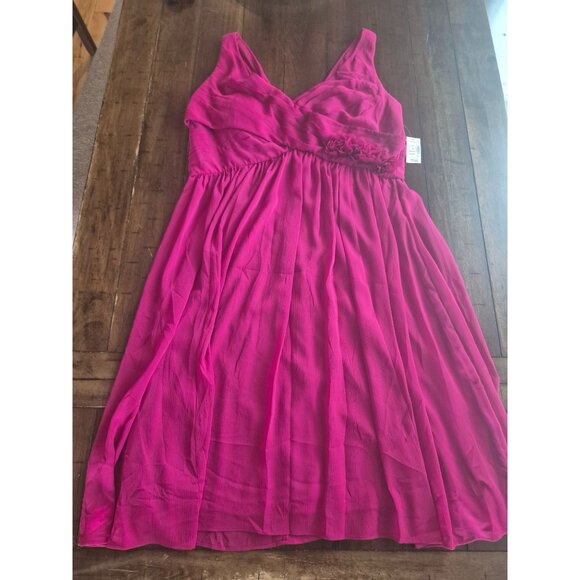 Dressbarn Womens Fuchsia Sleeveless Dress 16W - Picture 1 of 7
